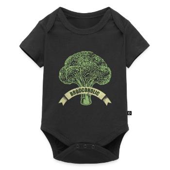 Vegan - broccoli vegetables - Baby Premium short-sleeve bodysuit - black - Front