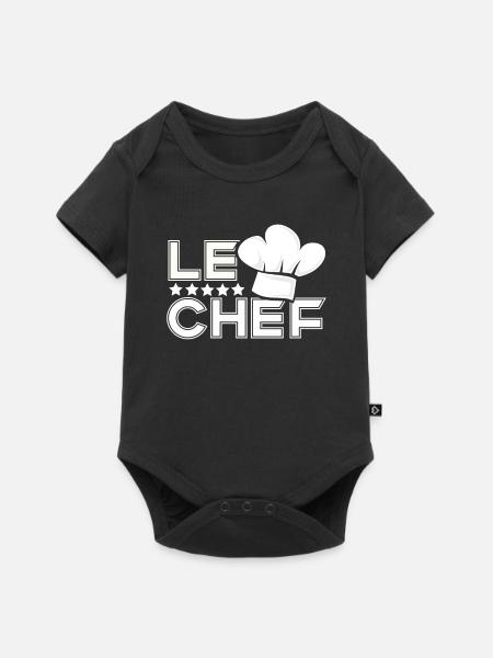 Koch - Le Chef - Baby Premium Kurzarmbody - Schwarz