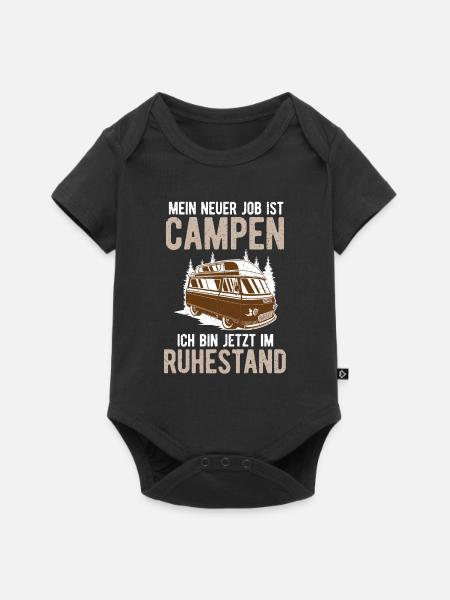 Rente Camping Renter & Camper - Baby Premium Kurzarmbody - Schwarz