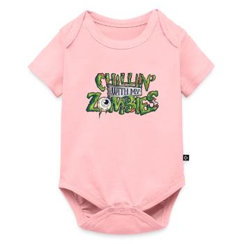 Halloween Costume School Kids Zombie Gift - Baby Premium short-sleeve bodysuit - rose - Front