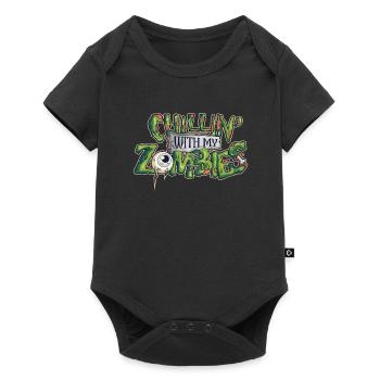 Costume d'Halloween Ecole Enfants Cadeau Zombie - Body à manches courtes Premium Bébé - noir - Devant