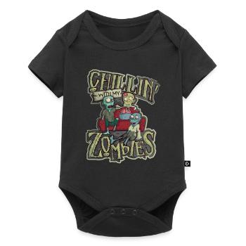 Halloween Costume School Kids Zombie Gift - Baby Premium short-sleeve bodysuit - black - Front