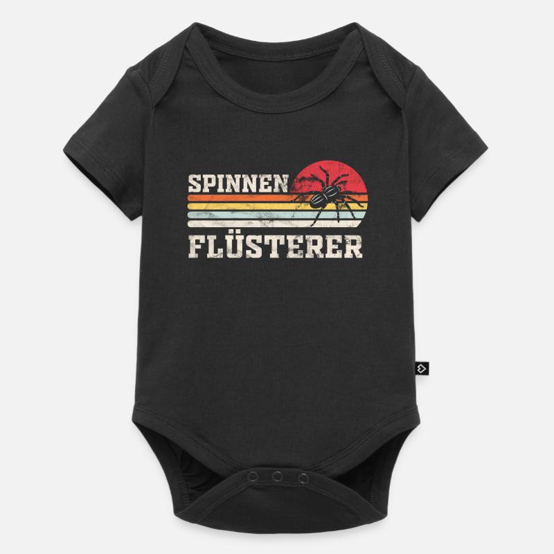 Spinne - Spinnen Flüsterer - Baby Premium Kurzarmbody - Schwarz