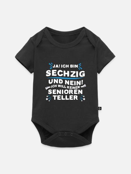 60. Geburtstag - Baby Premium Kurzarmbody - Schwarz