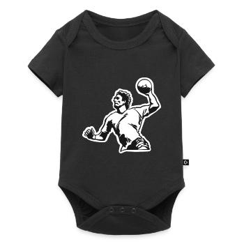 Handballer Handballer Joueur de handball - Body à manches courtes Premium Bébé - noir - Devant