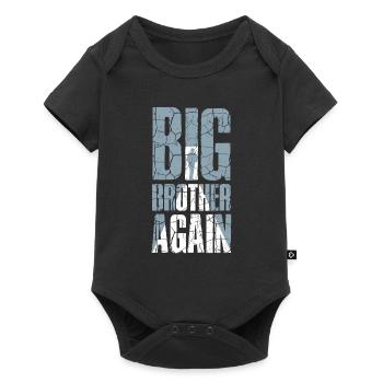 T-shirt Big Brother Again pour garçon - Body à manches courtes Premium Bébé - noir - Devant