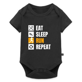 Eat Sleep Run Repeat Jogger - Baby Premium short-sleeve bodysuit - black - Front