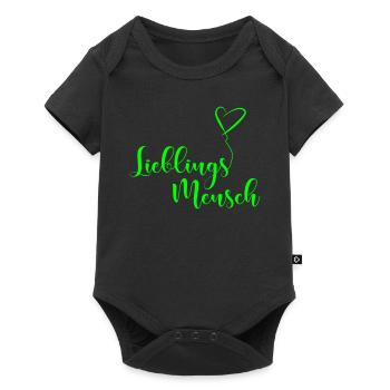 Lieblingsmensch - Baby Premium Kurzarmbody - Schwarz - Vorne