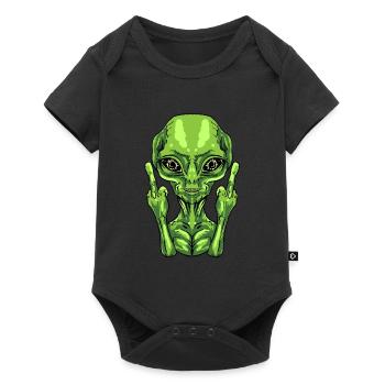 Alien Ufo Aliens Space Monster Lustiges perfektes Geschenk - Baby Premium Kurzarmbody - Schwarz - Vorne