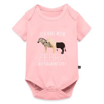 Ich Habe Mein Zebra Defragmentiet IT PC - Baby Premium Kurzarmbody - Rosa - Vorne
