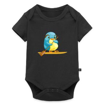 Stand Up Paddle Penguin SUP Sport Surfer - Baby Premium short-sleeve bodysuit - black - Front