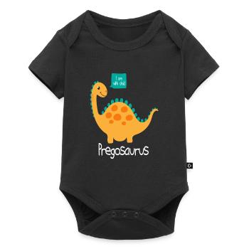 Dinosaures de grossesse Pregosaurus - Body à manches courtes Premium Bébé - noir - Devant