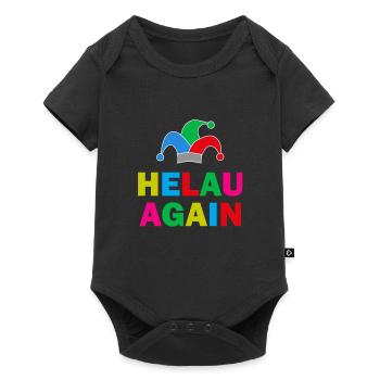 Helau Again Karneval Fasching - Baby Premium Kurzarmbody - Schwarz - Vorne