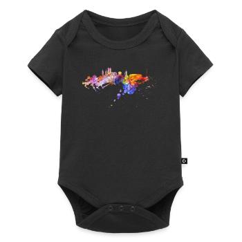 Munich Skyline Bavarian City Night Bavaria - Baby Premium short-sleeve bodysuit - black - Front