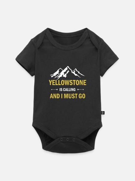 Yellowstone roept: ik moet naar het nationale park - Premium kortærmet baby-body  - sort