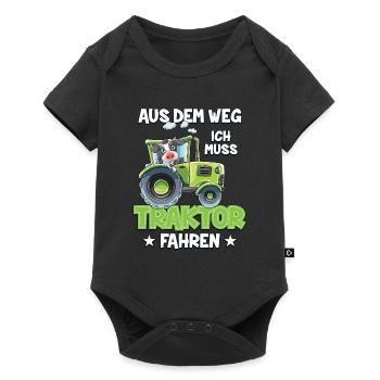 Schulkind 2020 Traktor Junge Mädchen Trecker Einsc - Baby Premium Kurzarmbody - Schwarz - Vorne