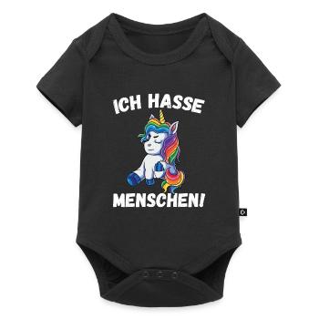 Je déteste les licornes - Body à manches courtes Premium Bébé - noir - Devant