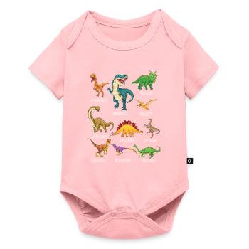 Types de dinosaures Graphiques Dino T-Rex Boys Dinos - Body à manches courtes Premium Bébé - rose - Devant