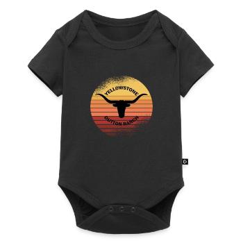 Jahrgangs-Yellowstone-Ranch - Baby Premium Kurzarmbody - Schwarz - Vorne