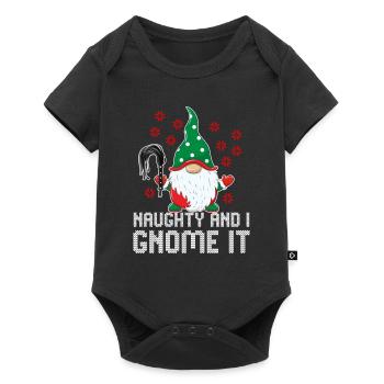 Pull de Noël laid drôle - Body à manches courtes Premium Bébé - noir - Devant