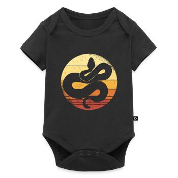 Schlange - Baby Premium Kurzarmbody - Schwarz - Vorne