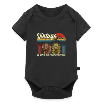 1981 Millésime mûri à la perfection pendant 40 ans - Body à manches courtes Premium Bébé - noir - Devant
