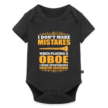 Funny oboe saying - Baby Premium short-sleeve bodysuit - black - Front