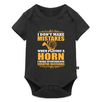 Hornist SPruch - Body à manches courtes Premium Bébé - noir - Devant
