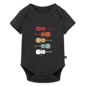 Kontrabass - Baby Premium Kurzarmbody - Schwarz - Vorne