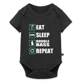 Double bass gift - Baby Premium short-sleeve bodysuit - black - Front
