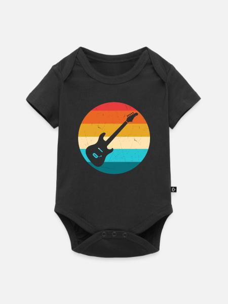 Gitarre - Baby Premium Kurzarmbody - Schwarz