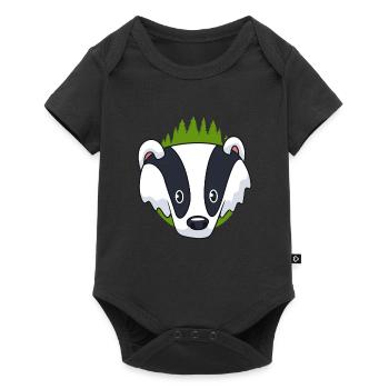 Roof - Baby Premium short-sleeve bodysuit - black - Front