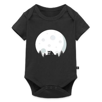 Red Panda In Front of the Moon - Baby Premium short-sleeve bodysuit - black - Front