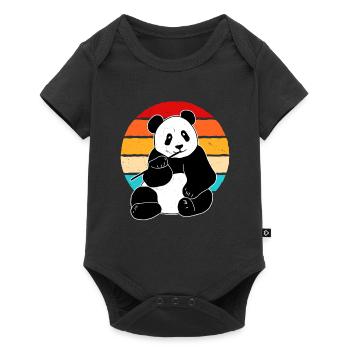 Panda - Body à manches courtes Premium Bébé - noir - Devant