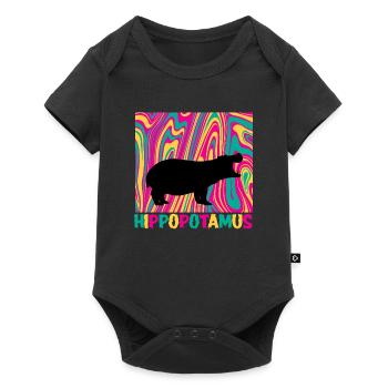 Hippo Gift - Baby Premium short-sleeve bodysuit - black - Front
