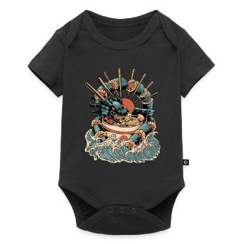 Sushi Dragon japanische Fisch Essen asiatische Sushi Geschenk - Baby Premium Kurzarmbody - Schwarz - Vorne