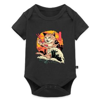 Sushi Cat Japonais Fish Food Asian Sushi Cadeau - Body à manches courtes Premium Bébé - noir - Devant