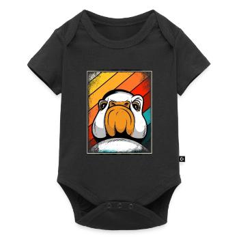 Gans - Baby Premium Kurzarmbody - Schwarz - Vorne
