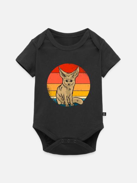 Fennek - Baby Premium Kurzarmbody - Schwarz