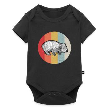 wombat - Baby Premium short-sleeve bodysuit - black - Front