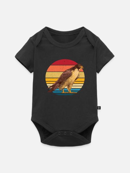 Wanderfalke - Baby Premium Kurzarmbody - Schwarz