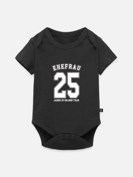 Geschenkideen Silberhochzeit - Baby Premium Kurzarmbody - Schwarz