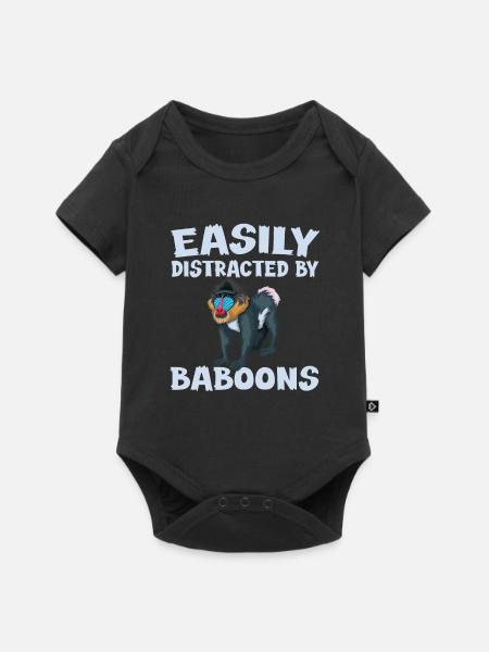 Pavian Spruch - Baby Premium Kurzarmbody - Schwarz