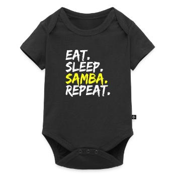 Eat Sleep Samba Repeat Danse Tenue Latine Latino - Body à manches courtes Premium Bébé - noir - Devant