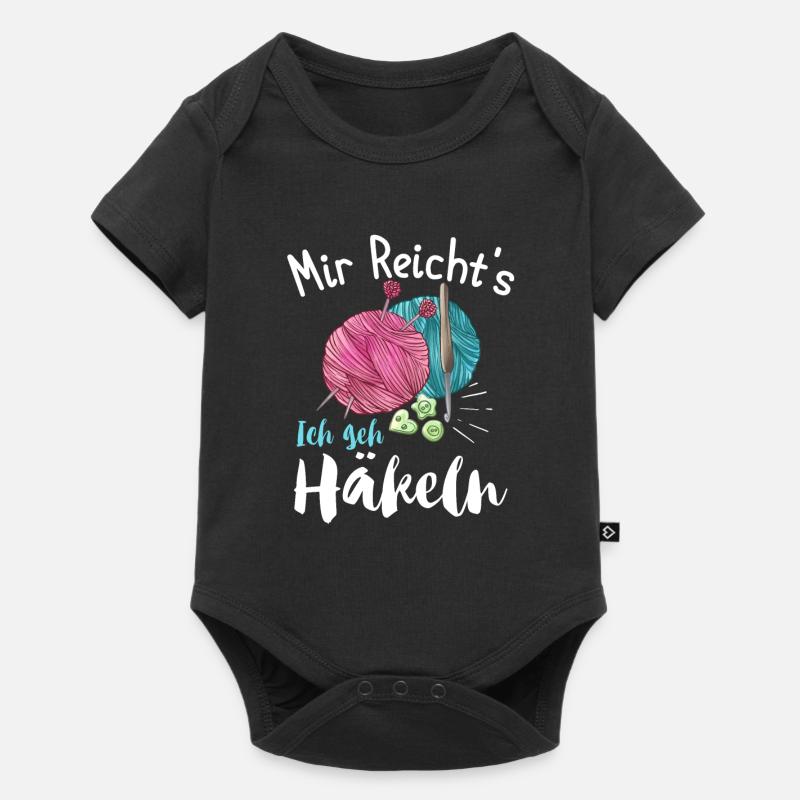 Mir Reicht's Ich geh Häckeln - Baby Premium Kurzarmbody - Schwarz