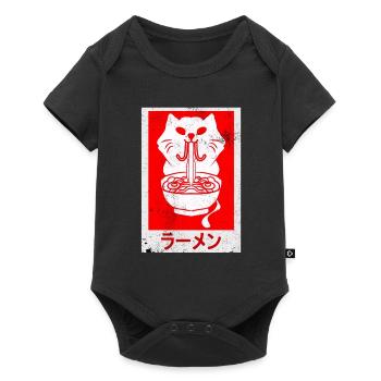Ramen Cat Japanese Noodle Soup Asian Food Gift - Baby Premium short-sleeve bodysuit - black - Front