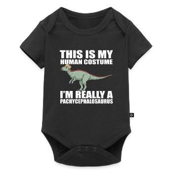 Pachycephalosaurus Halloween Costume - Baby Premium short-sleeve bodysuit - black - Front