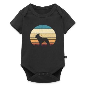 French Bulldog - Baby Premium short-sleeve bodysuit - black - Front