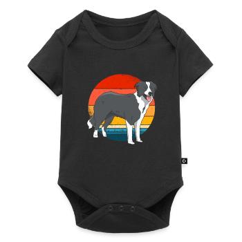Border Collie - Baby Premium short-sleeve bodysuit - black - Front