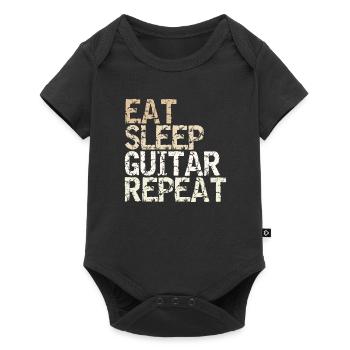 Guitarist Eat Sleep Guitar Repeat Guitar Player - Baby Premium short-sleeve bodysuit - black - Front